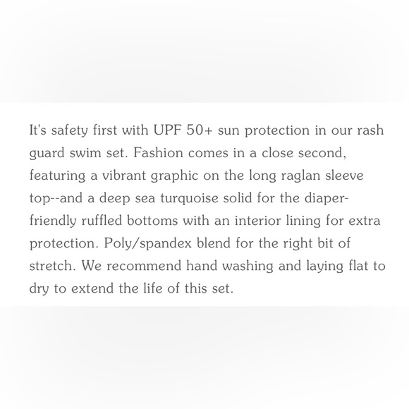 Tea Collection Rash Guard two piece swim - Picture 6 of 6